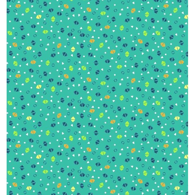 Tissu patchwork turquoise éclats de triangles Tissu patchwork turquoise éclats de triangles