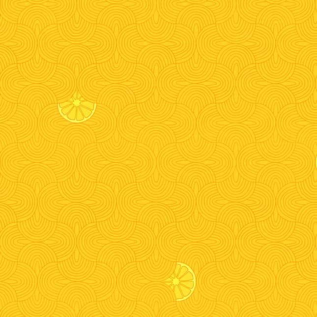 Tissu patchwork jaune citron et entrelacs
