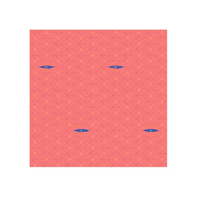 Tissu patchwork corail kayaks Tissu patchwork corail kayaks