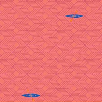 Tissu patchwork corail kayaks Tissu patchwork corail kayaks