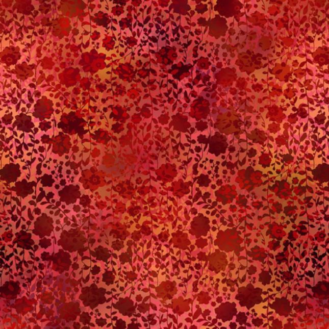 Tissu patchwork rouge ombres de fleurs I DREAM IN COLOR Tissu patchwork rouge ombres de fleurs I DREAM IN COLOR