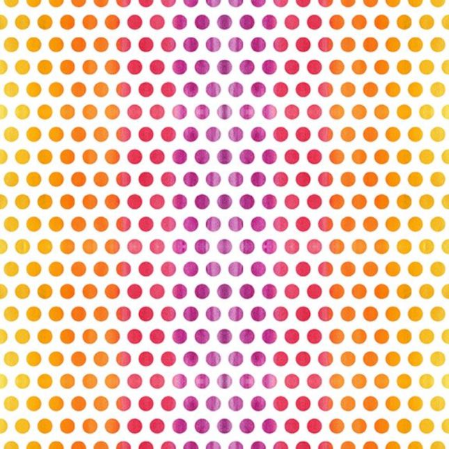 Tissu patchwork blanc pois multicolores Summer Breeze Tissu patchwork blanc pois multicolores Summer Breeze