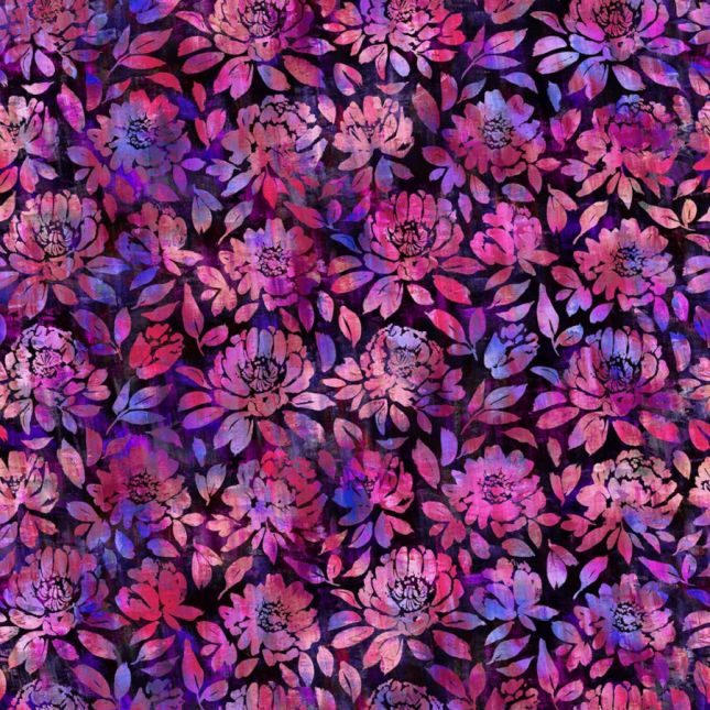 Tissu patchwork éclosion violet Halcyon II