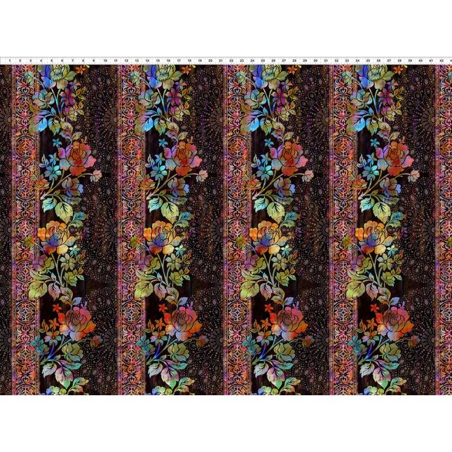 Tissu patchwork bordures fleuries multico Halcyon II Tissu patchwork bordures fleuries multico Halcyon II