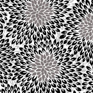 Tissu patchwork Dahlia blanc/gris Midnight Rhapsody
