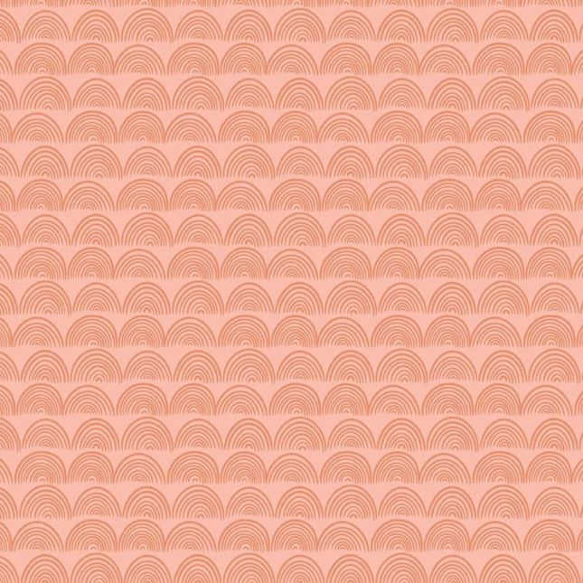 Tissu patchwork rose blush arcs ton sur ton Tissu patchwork rose blush arcs ton sur ton