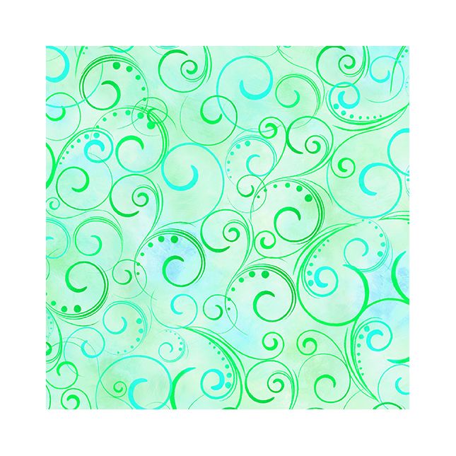 Tissu patchwork grande largeur vert menthe à spirales Tissu patchwork grande largeur vert menthe à spirales