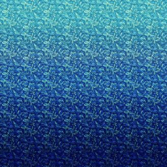 Tissu patchwork dégradé Van Gogh bleu - Starry night