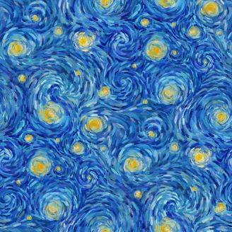 Tissu patchwork ciel étoilé - Starry night