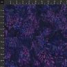 Tissu Batik violet foncé branches ton sur ton Tissu Batik violet foncé branches ton sur ton