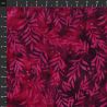 Tissu Batik rouge rubis palmes ton sur ton Tissu Batik rouge rubis palmes ton sur ton