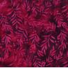 Tissu Batik rouge rubis palmes ton sur ton Tissu Batik rouge rubis palmes ton sur ton