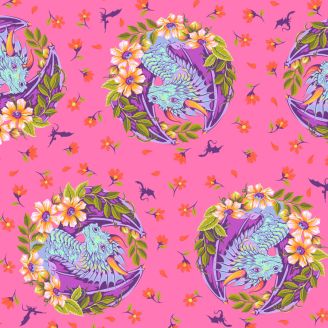 Tissu Tula Pink Dragon Ball She rose - Legendary