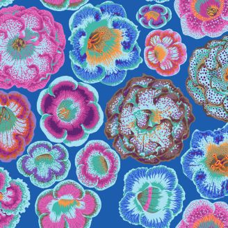 Tissu Philip Jacobs fleurs Helen bleu