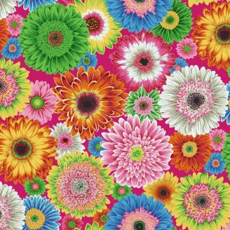 Tissu Philip Jacobs fleurs Gerbera lumineux PJ139
