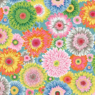 Tissu Philip Jacobs fleurs Gerbera pastel PJ139