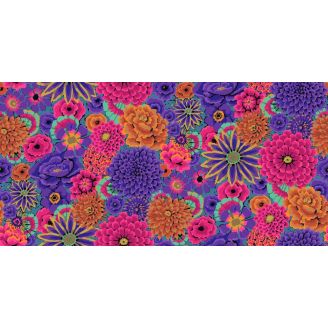 Tissu Kaffe Fassett grandes fleurs Enchanted violet GP172 Tissu Kaffe Fassett grandes fleurs Enchanted violet GP172
