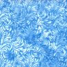 Tissu Batik bleu bleuet feuilles stylisées In the Snow