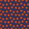 Tissu patchwork logo Superman bleu indigo Tissu patchwork logo Superman bleu indigo