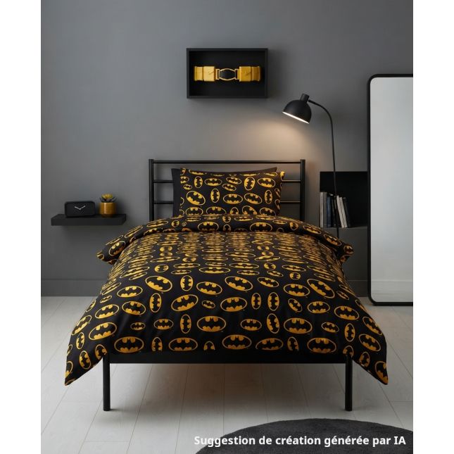 Tissu patchwork logo Batman noir Tissu patchwork logo Batman noir
