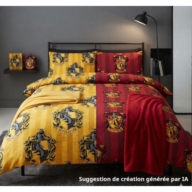 Tissu patchwork Harry Potter blason Gryffondor rouge