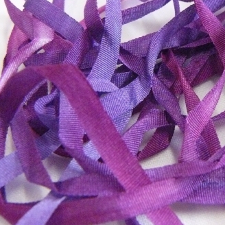 Ruban de soie S.Francis aubergine/violet 4mm