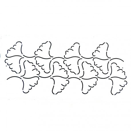 Stencil Feuilles Lobées Bordure de 12,5 cm