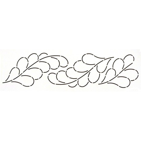 Stencil bordure feuilles 7.6cm